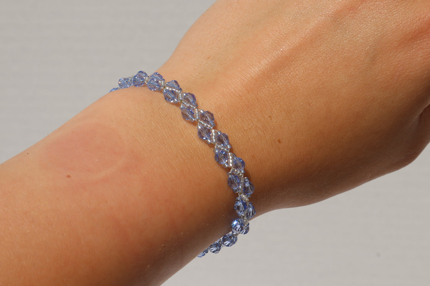 Light Sapphire Rounded Swarovski Crystal Bracelet
